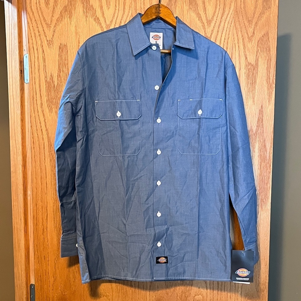 Dickies Blue Button-Up Shirt
